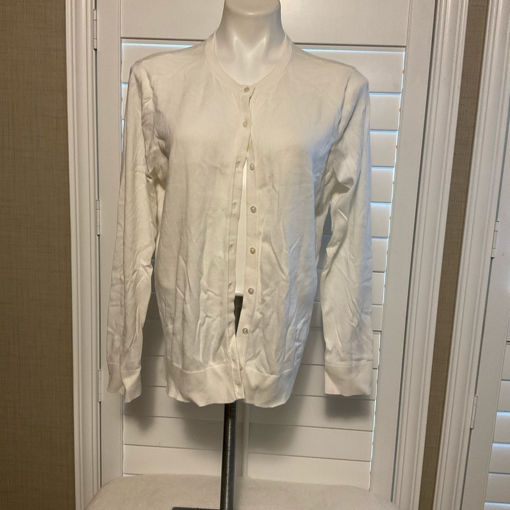 LOFT White Casual Button Down Shirt